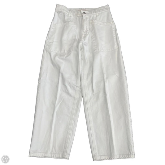Jeans Wide Leg By Lucky Brand In White Denim, Size: 2