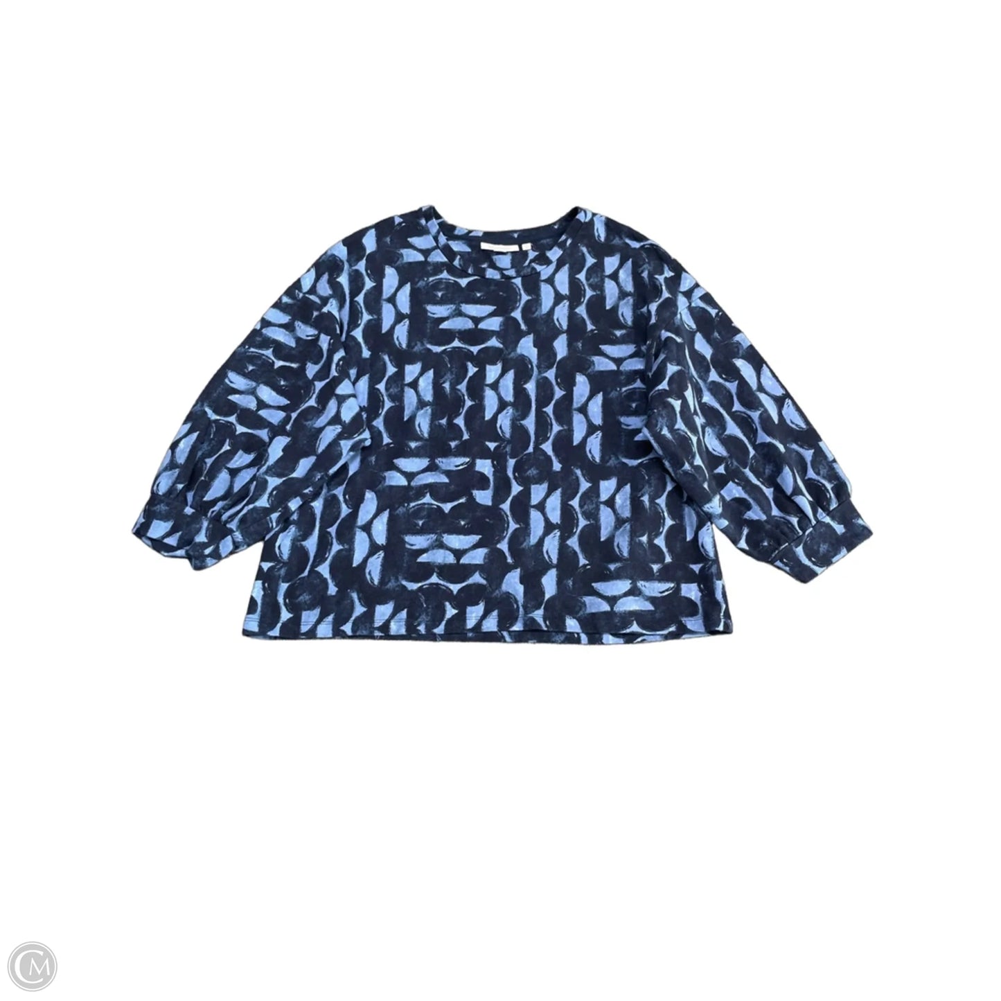 Top 3/4 Sleeve By Chicos In Blue, Size: M