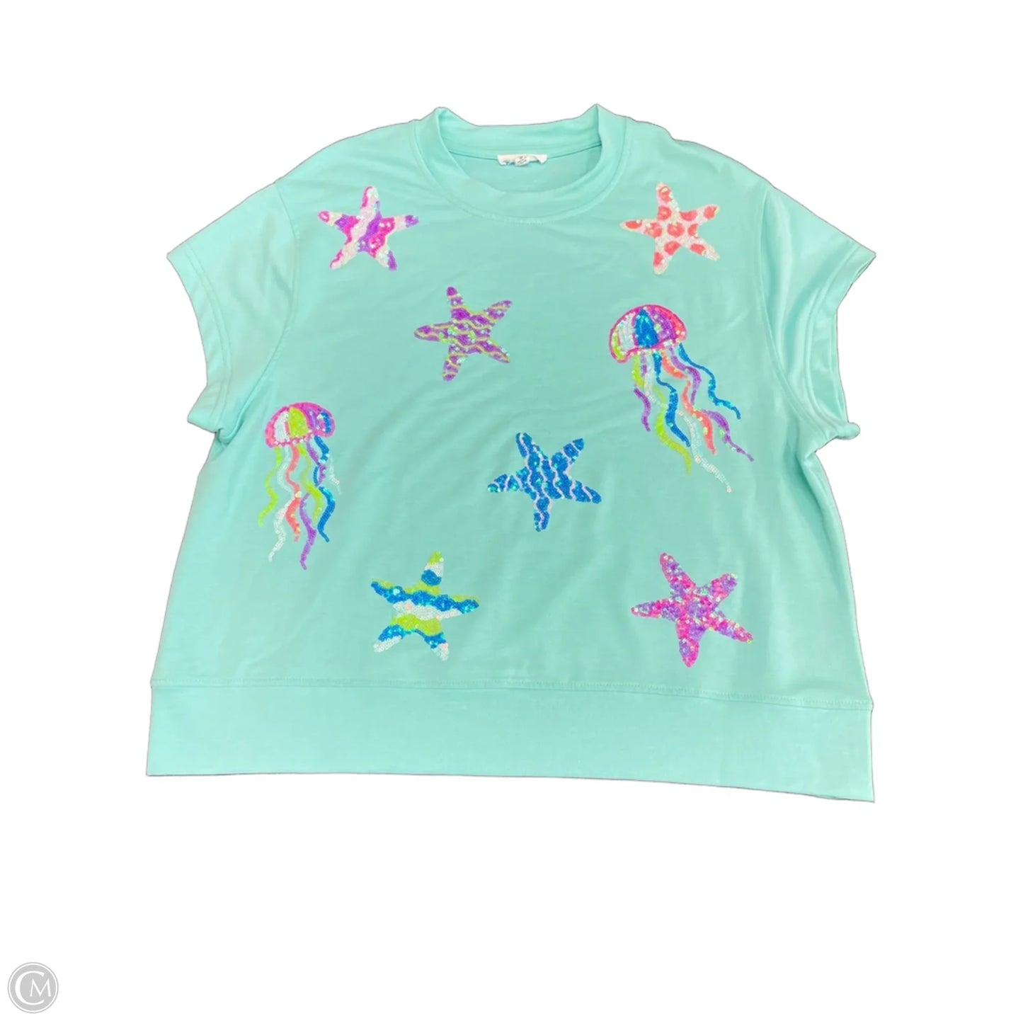 Shorts Set By Main Strip In Aqua, Size: S