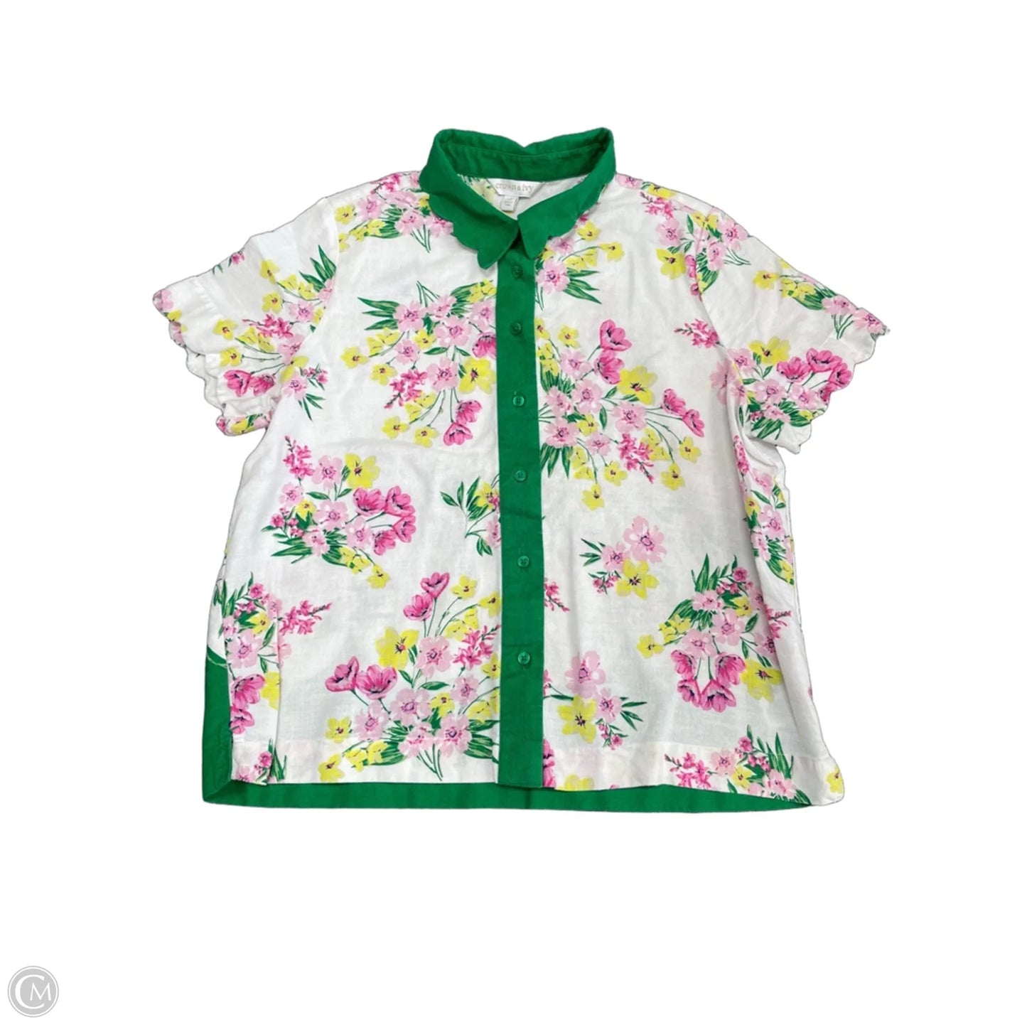 Top Short Sleeve By Crown And Ivy In Floral Print, Size: Xs