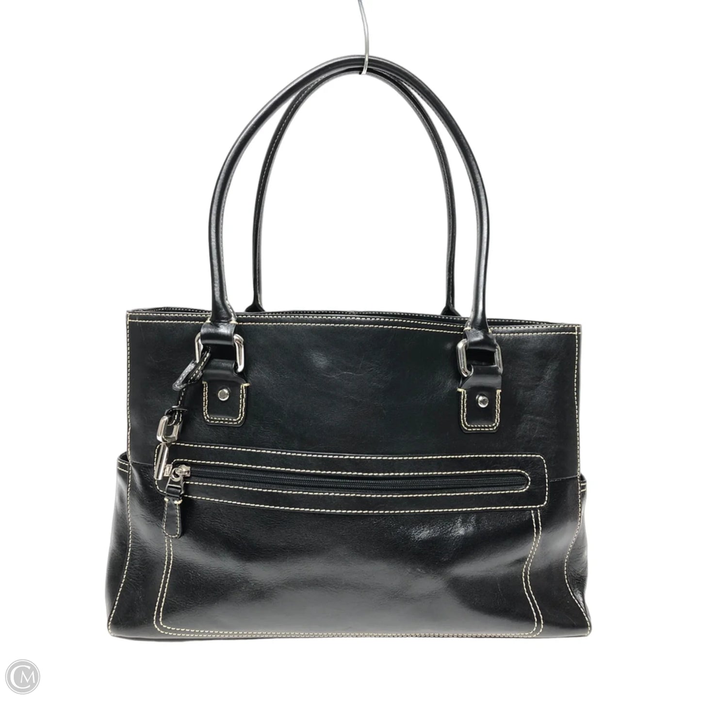 Handbag Leather By Fossil, Size: Large
