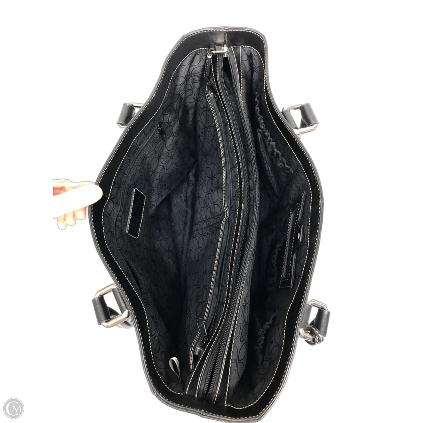 Handbag Leather By Fossil, Size: Large