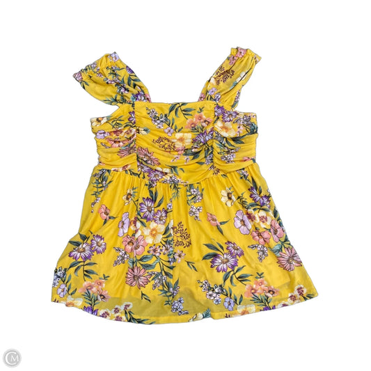 Blouse Sleeveless By Torrid In Yellow, Size: M