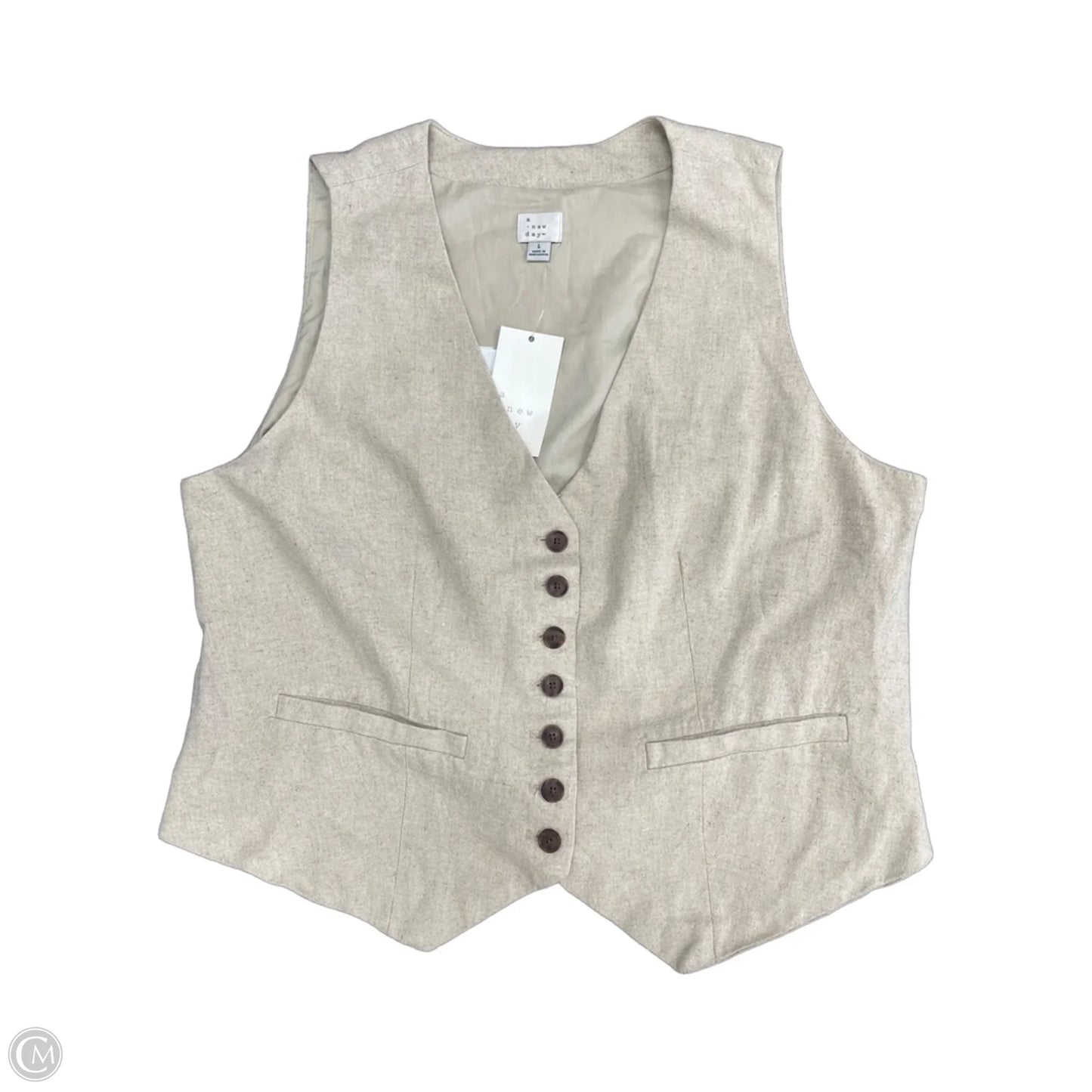 Vest Other By A New Day In Beige, Size: L