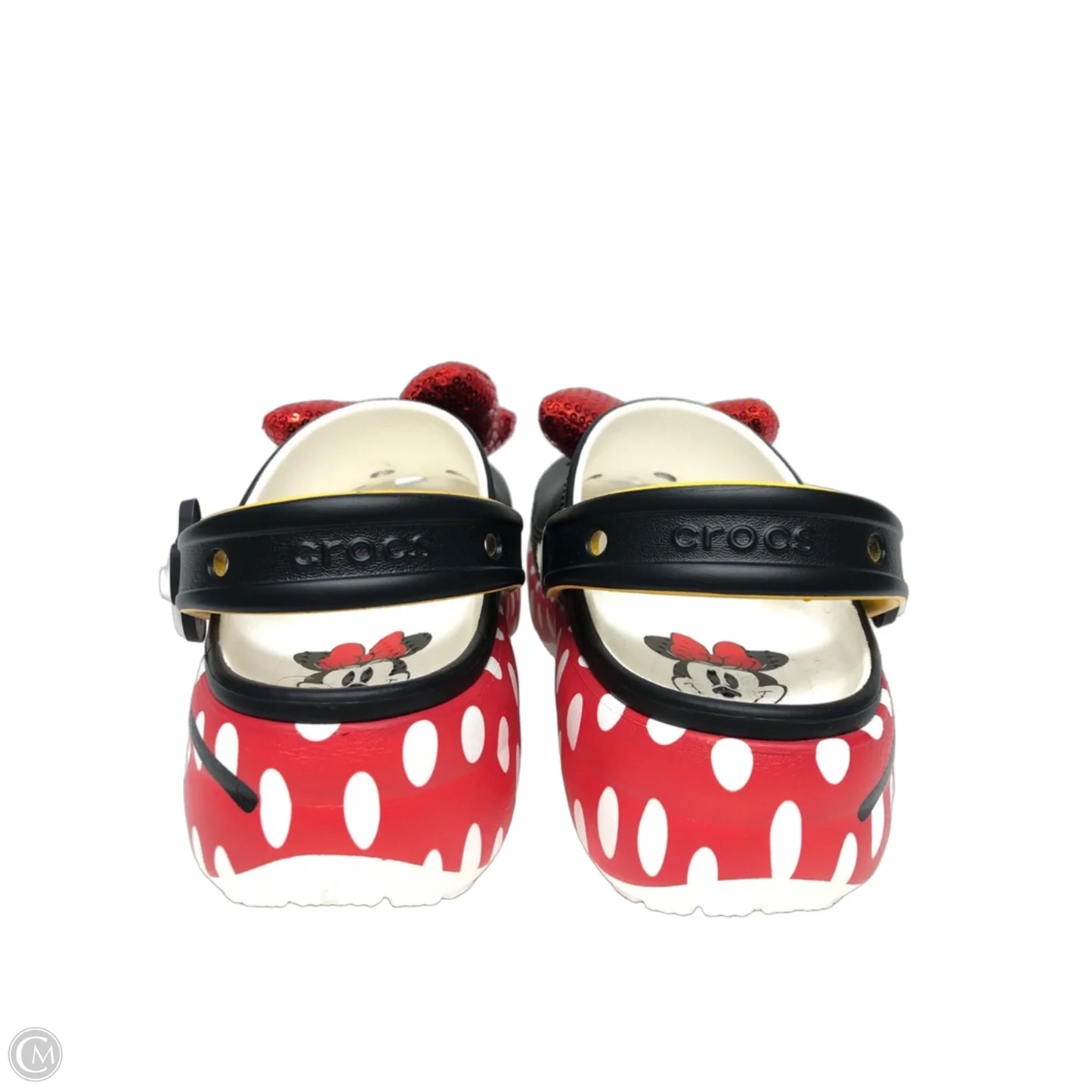 Shoes Heels Platform By Crocs In Black & Red, Size: 8