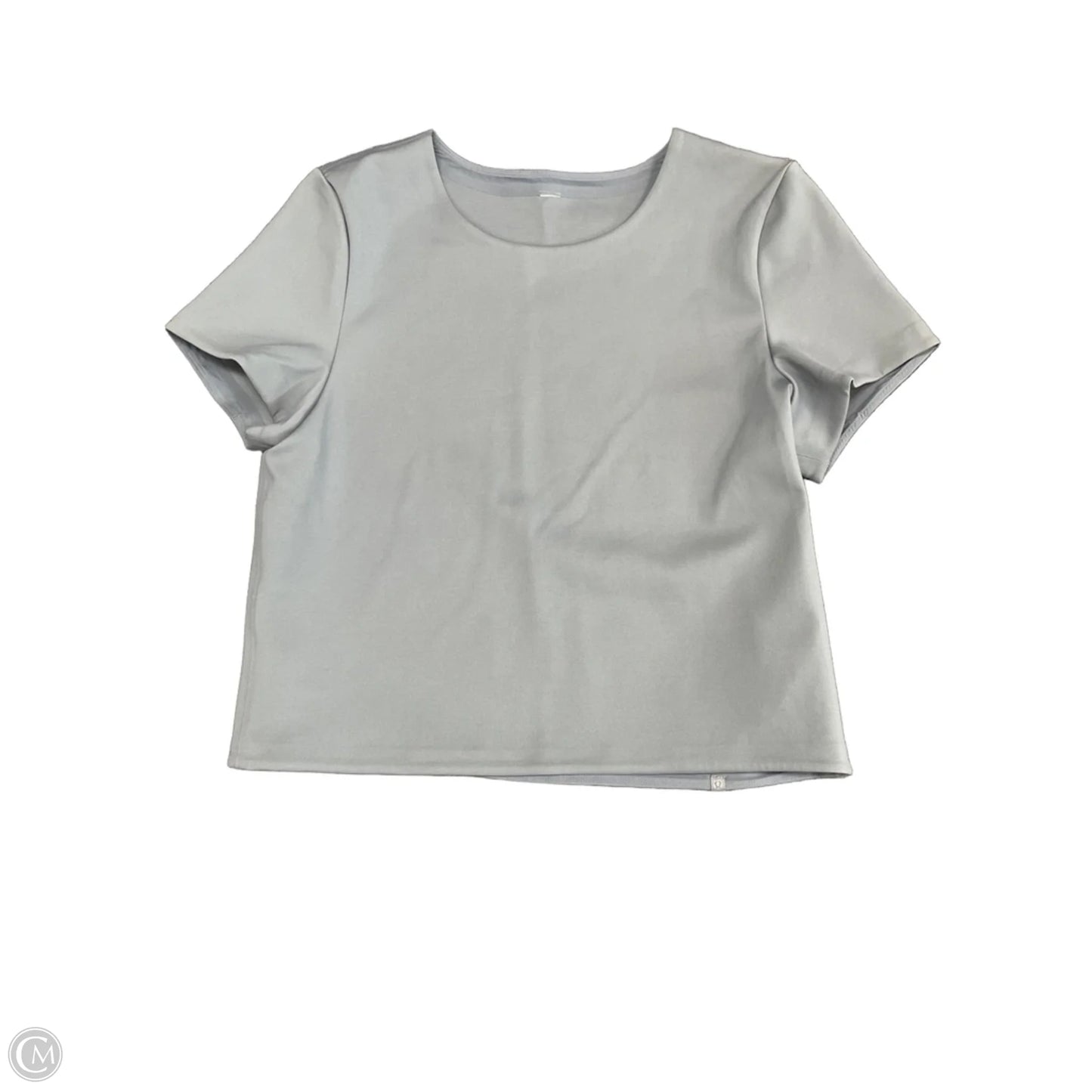 Athletic Top Short Sleeve By Lululemon In Grey, Size: 6