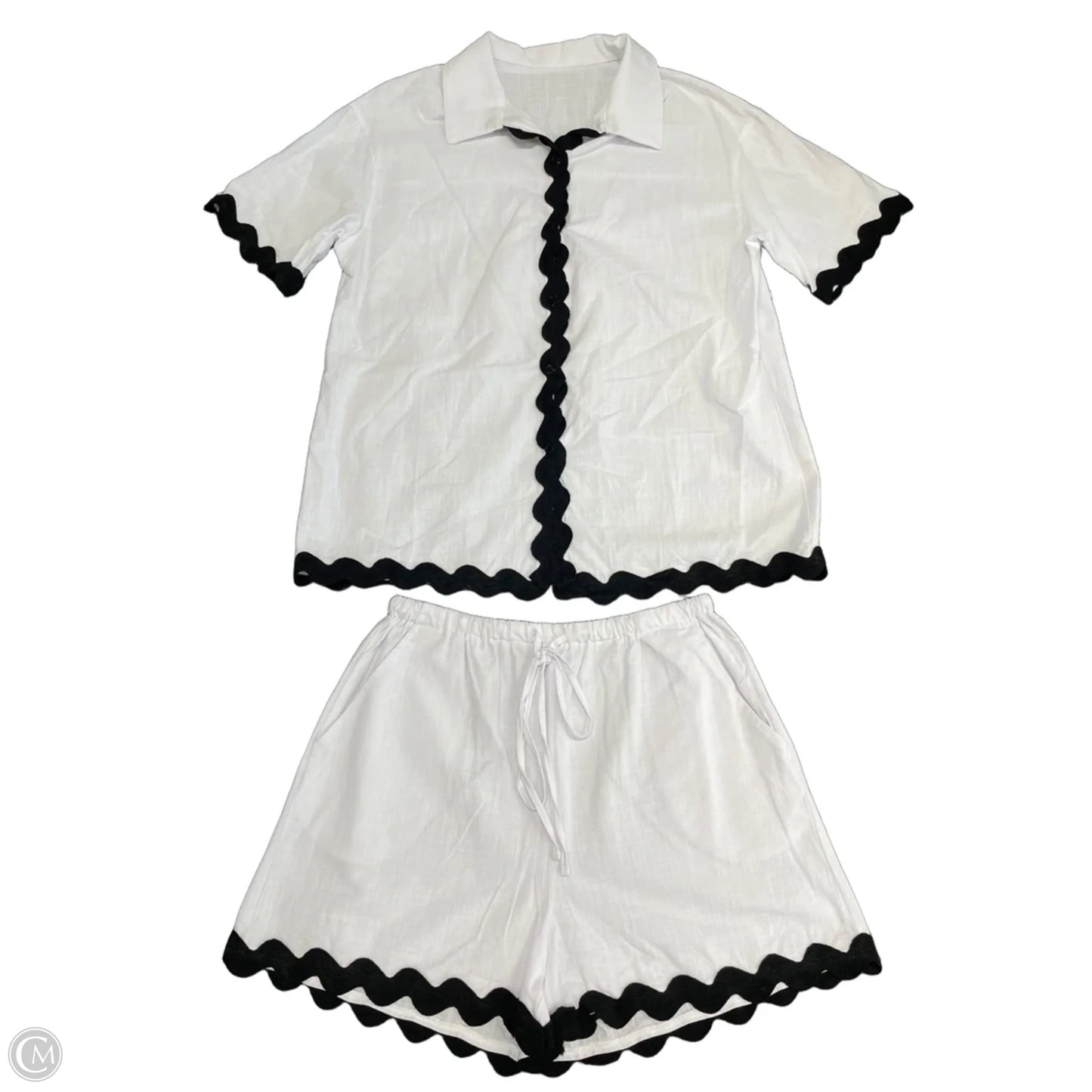 Shorts Set By Cmf In Black & White, Size: S