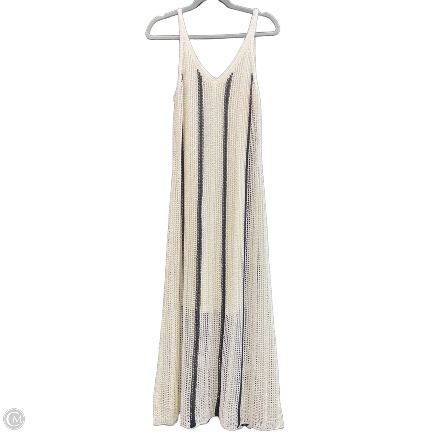 Dress Casual Maxi By A New Day In Black & Cream, Size: M