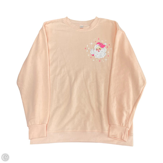 Sweatshirt Crewneck By Clothes Mentor In Pink, Size: L