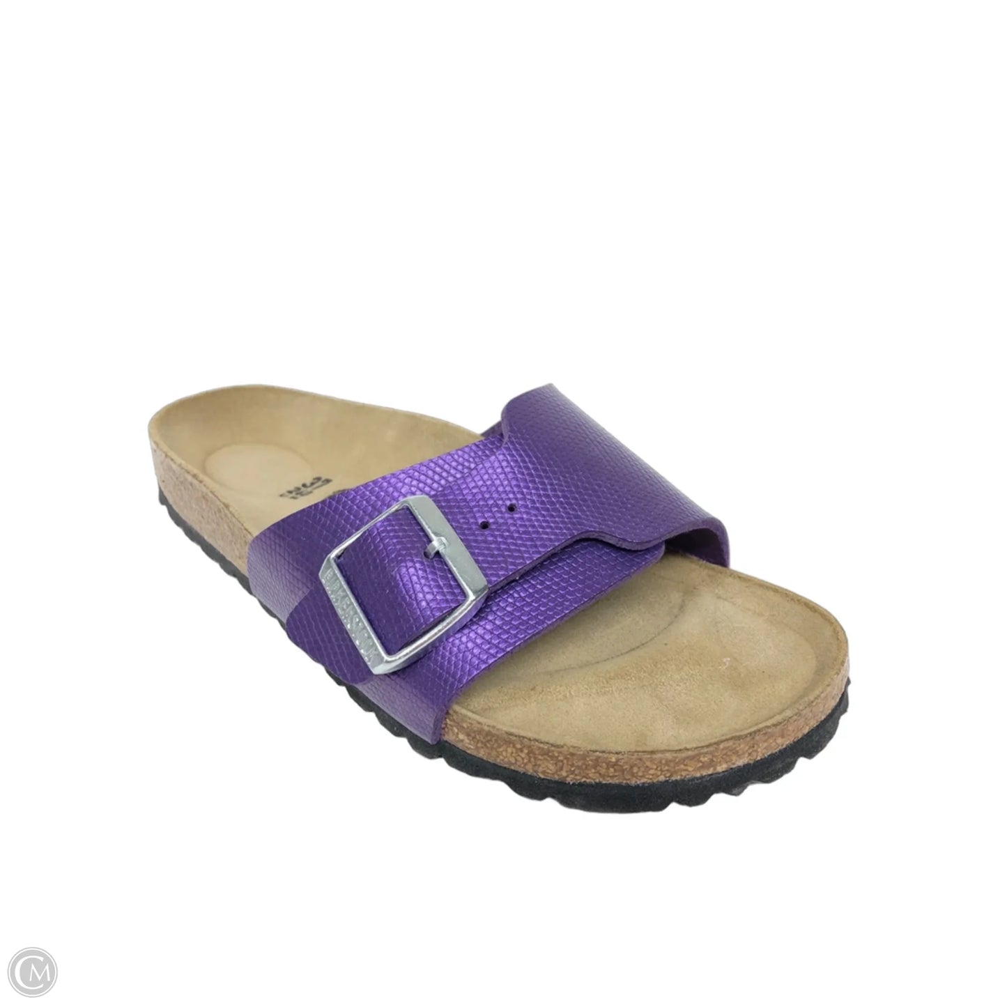 Sandals Flats By Birkenstock In Purple, Size: 6