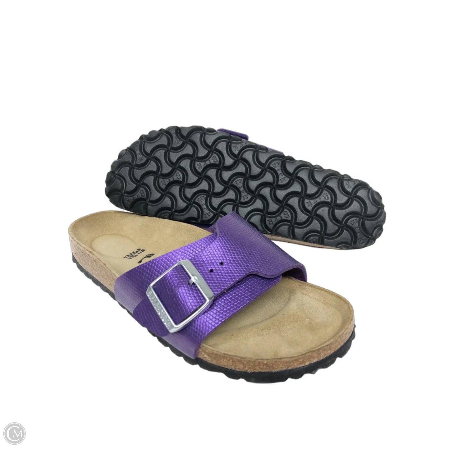 Sandals Flats By Birkenstock In Purple, Size: 6