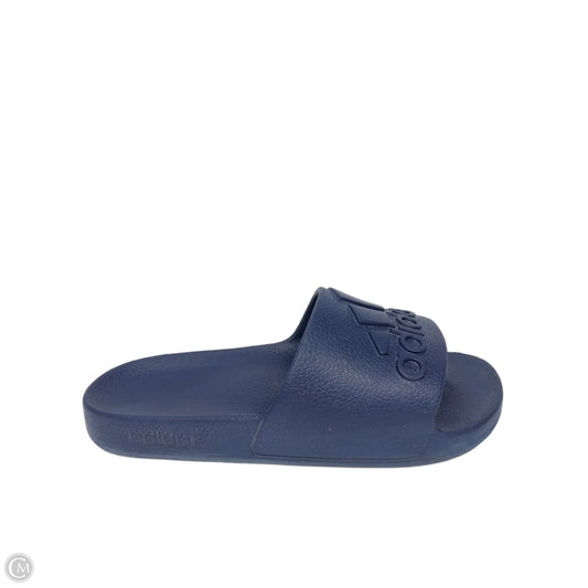 Slippers By Adidas In Navy, Size: 6