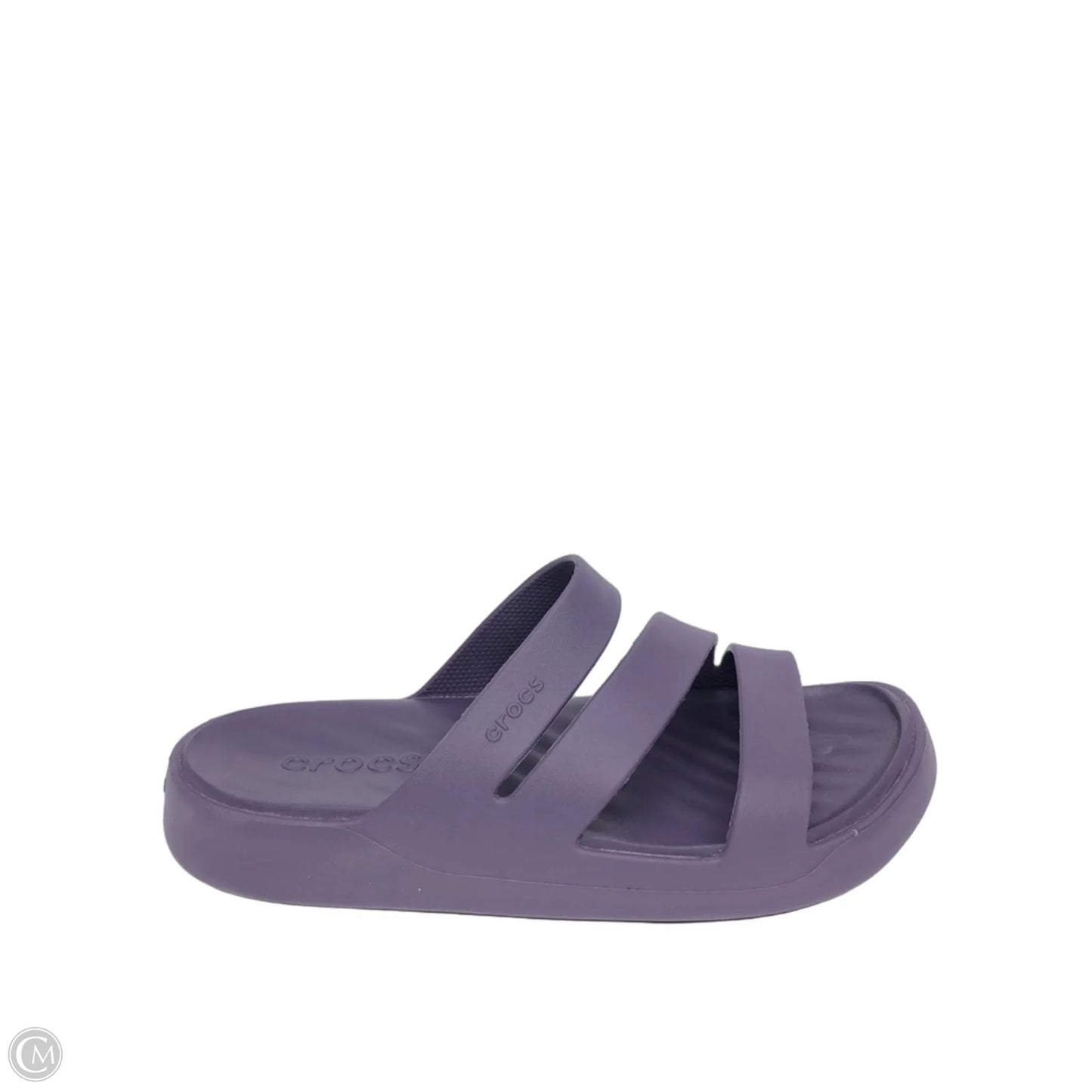 Sandals Flats By Crocs In Purple, Size: 7