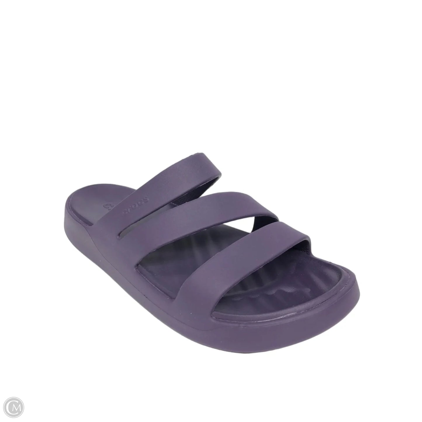 Sandals Flats By Crocs In Purple, Size: 7