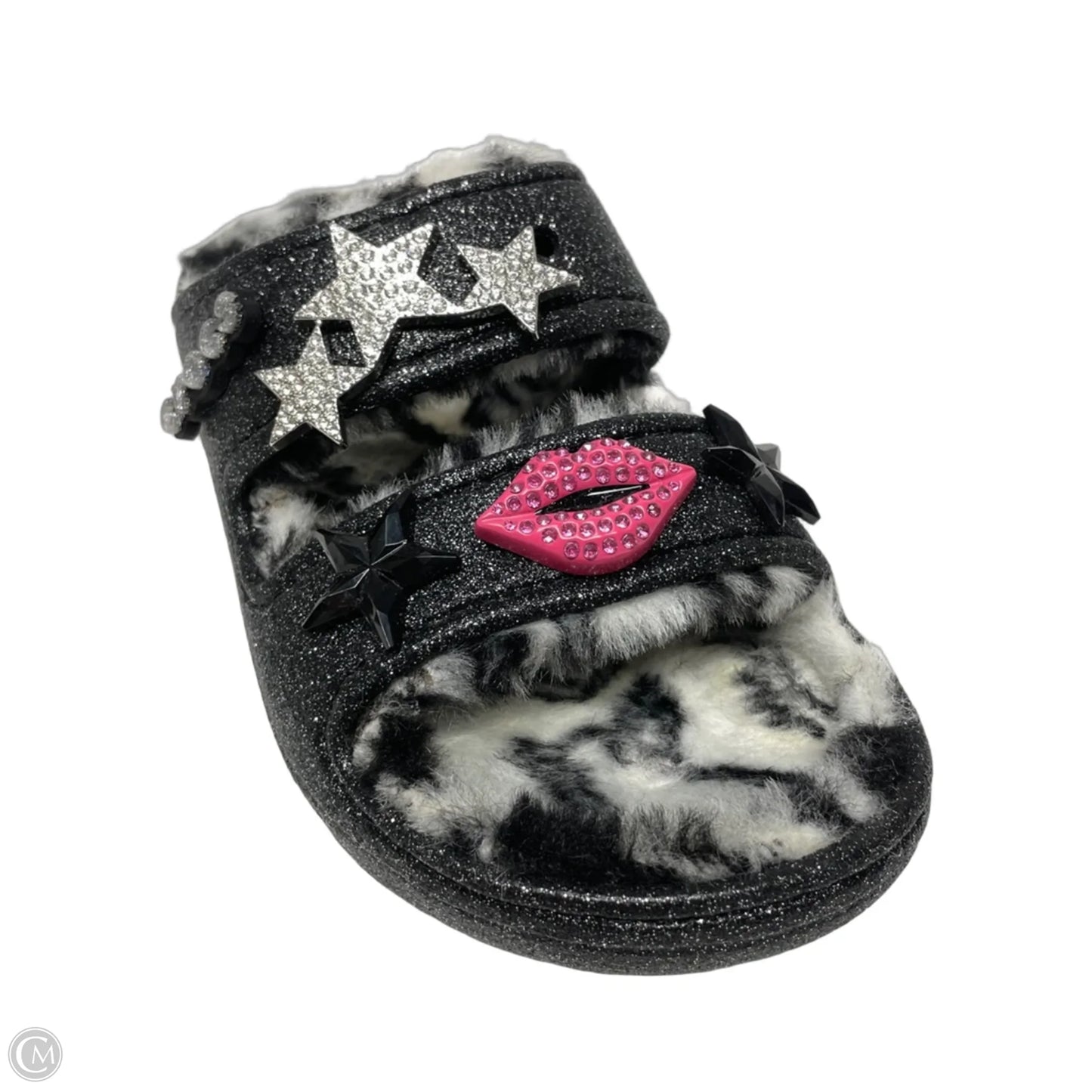 Sandals Flats By Crocs In Black, Size: 7