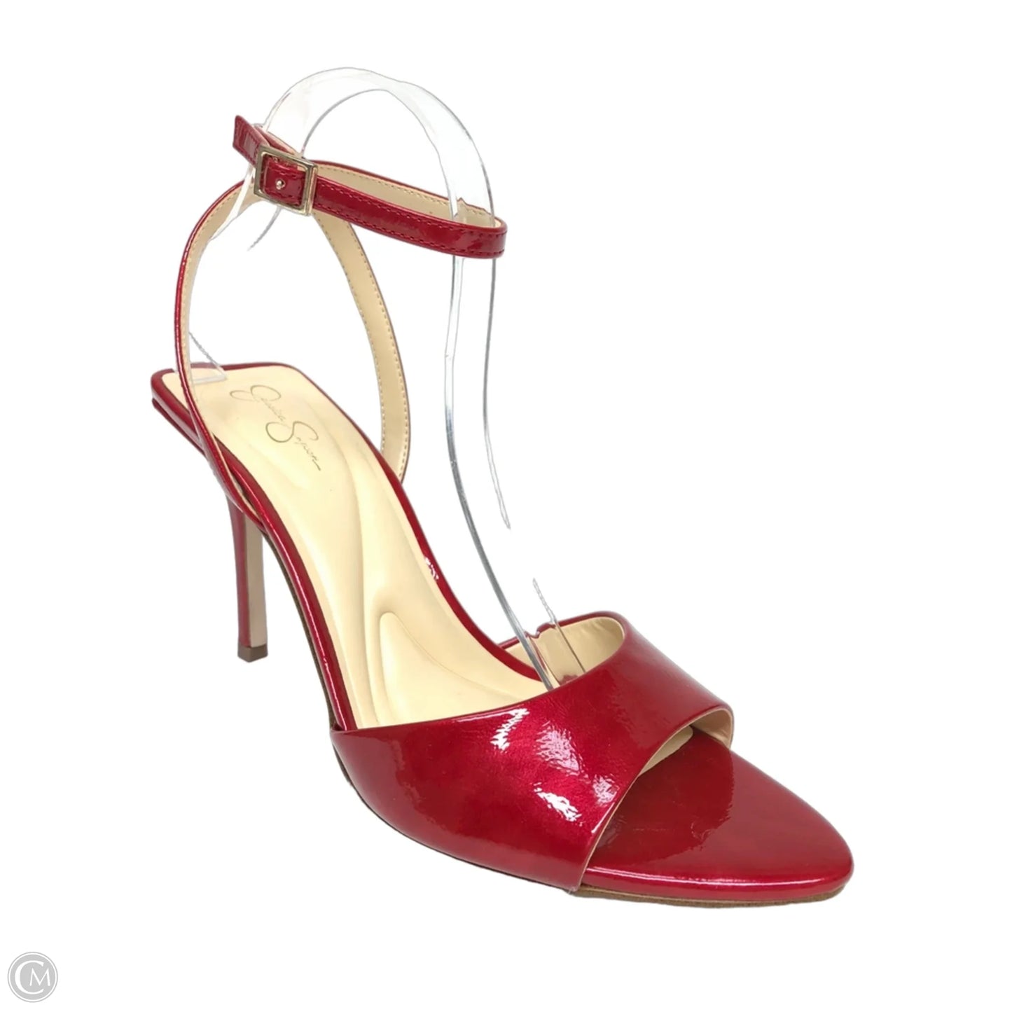 Sandals Heels Stiletto By Jessica Simpson In Red, Size: 9