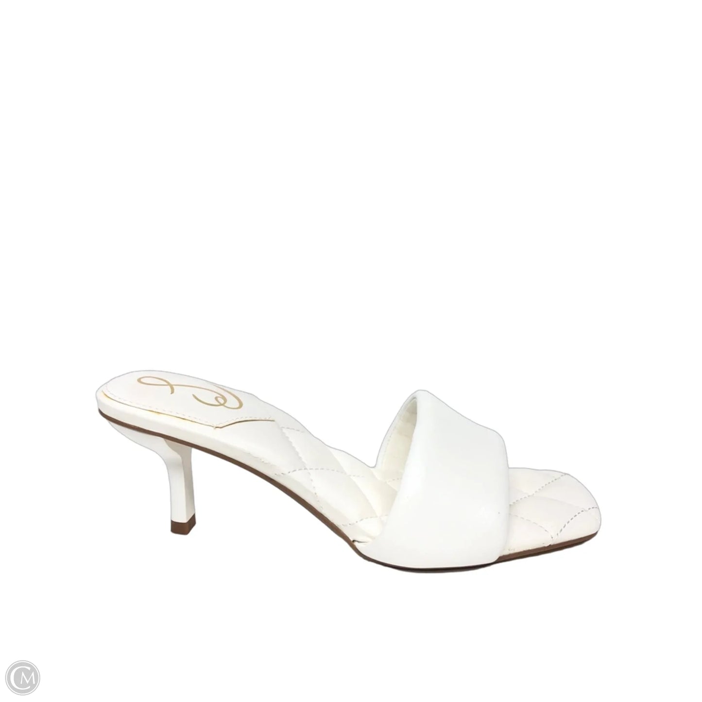 Sandals Heels Block By Sam Edelman In White, Size: 10.5