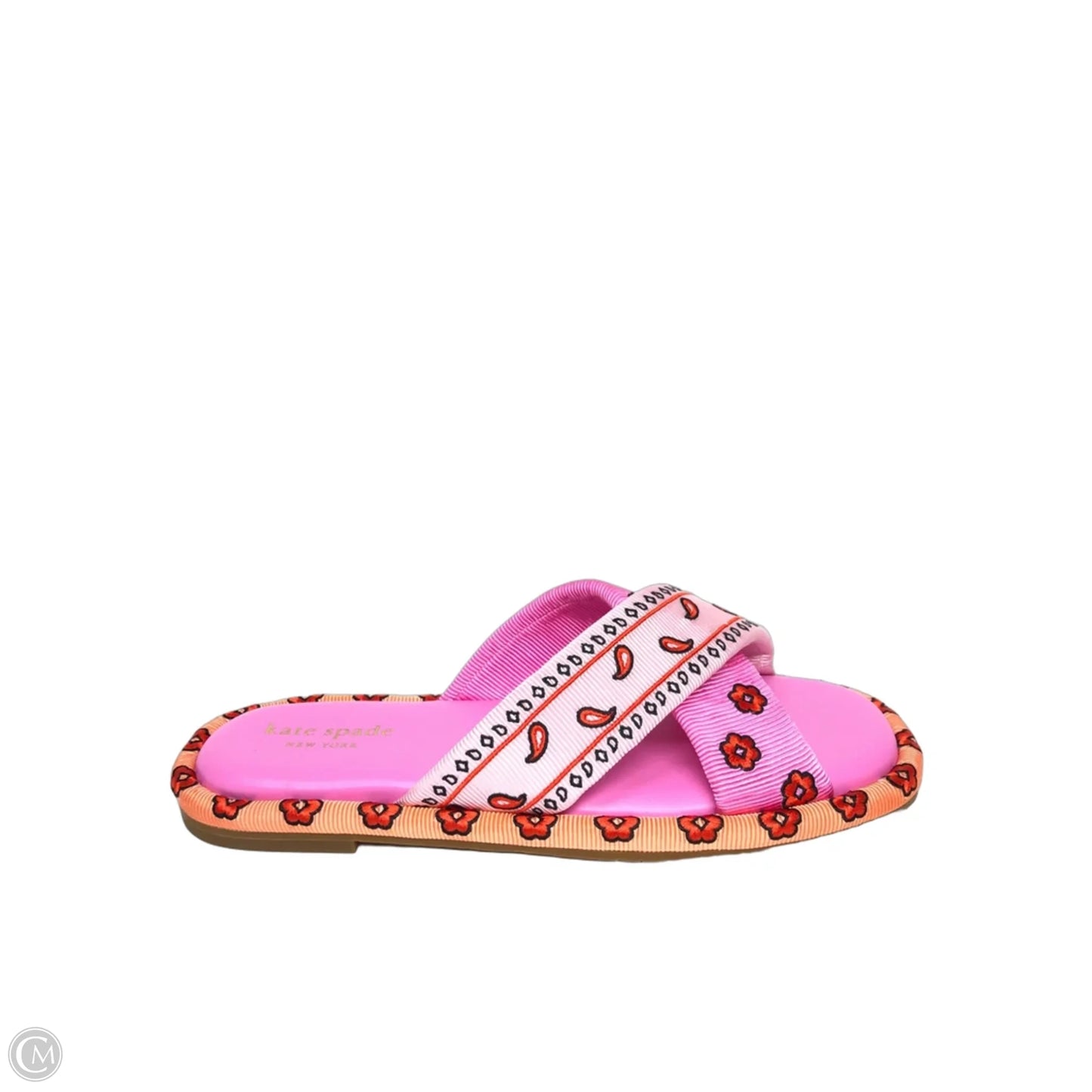 Sandals Designer By Kate Spade In Orange & Pink, Size: 10
