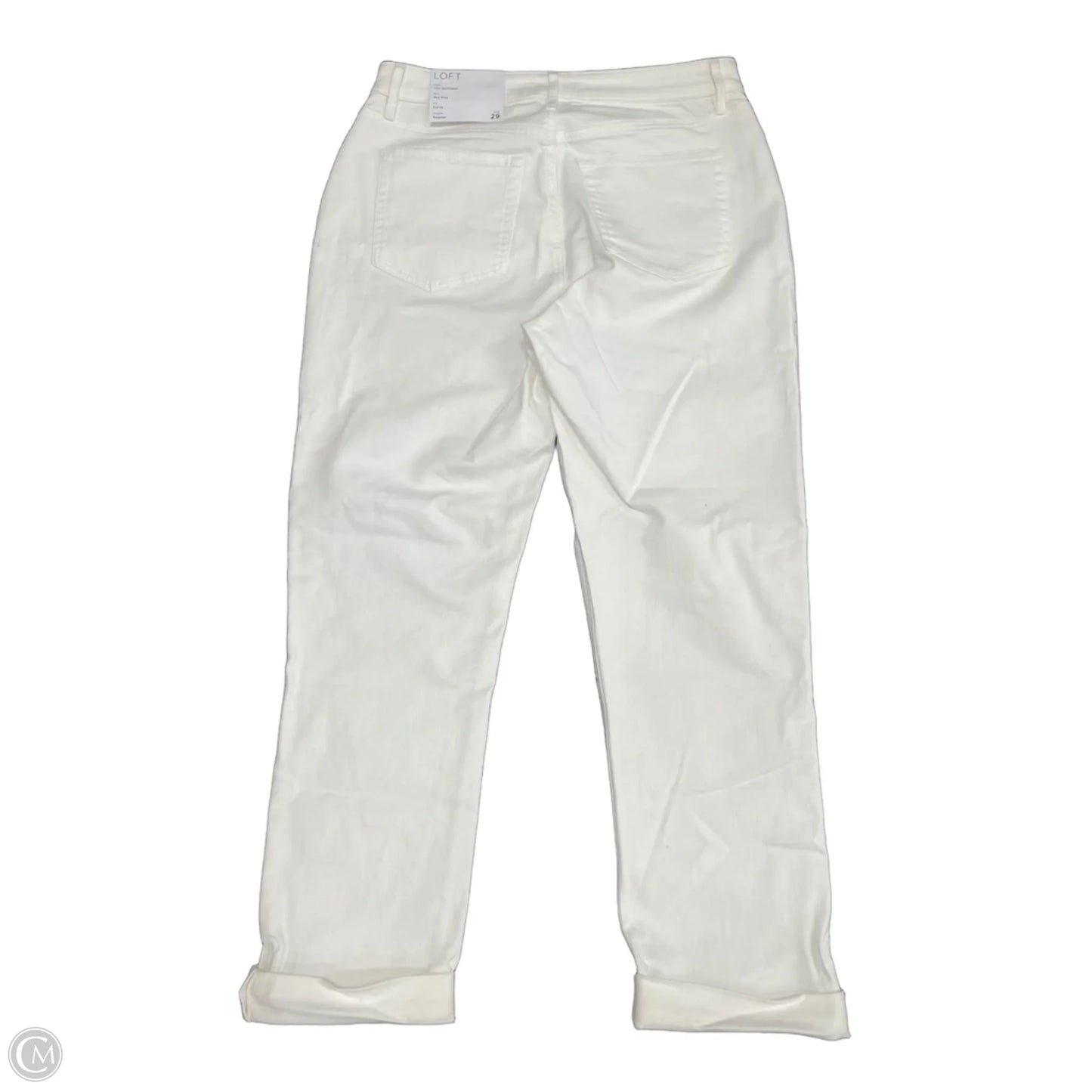 Jeans Straight By Loft In Cream, Size: 8