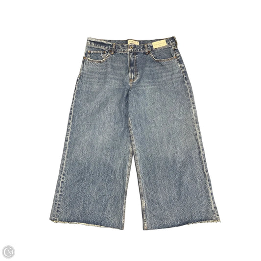Jeans Wide Leg By Abercrombie And Fitch In Blue Denim, Size: 14
