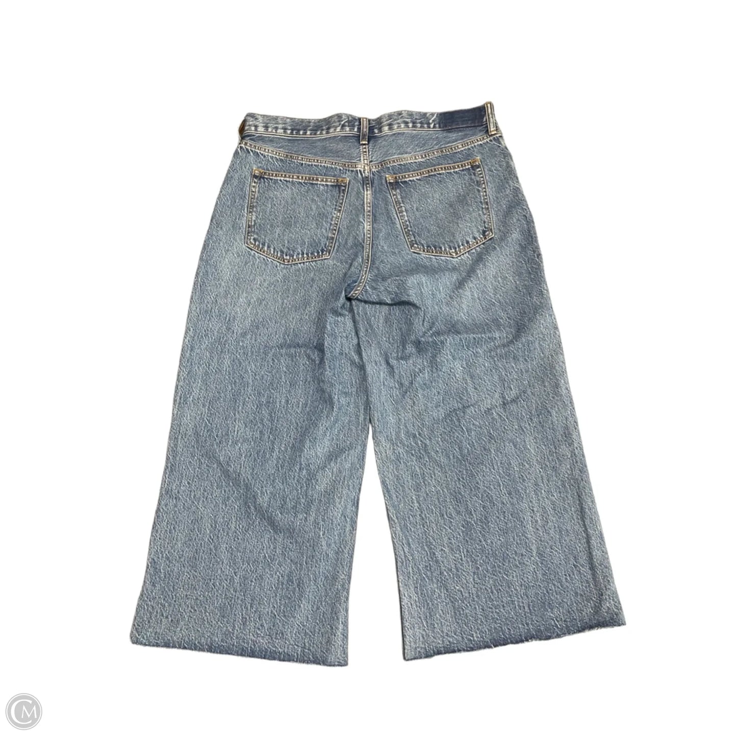 Jeans Wide Leg By Abercrombie And Fitch In Blue Denim, Size: 14