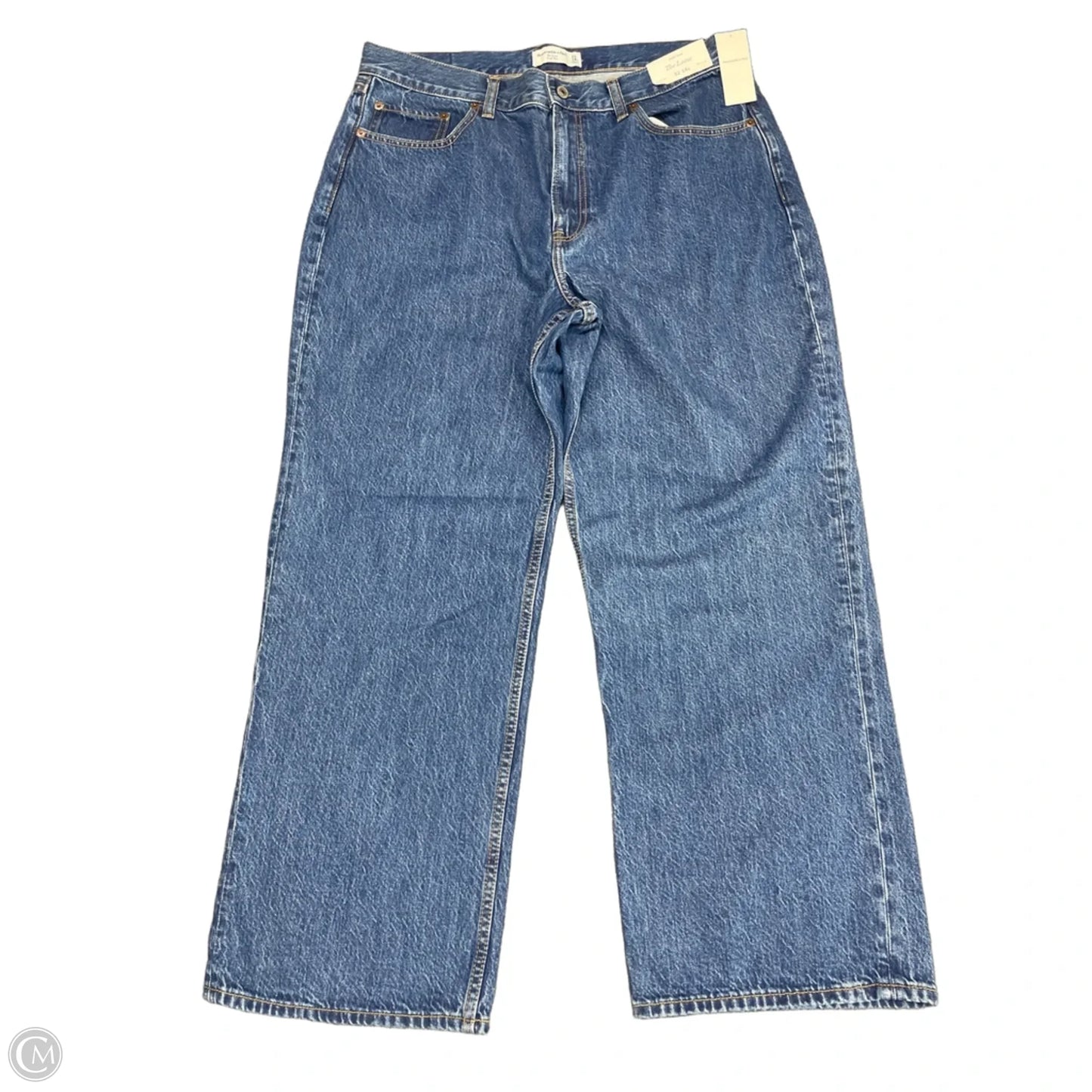 Jeans Wide Leg By Abercrombie And Fitch In Blue Denim, Size: 14