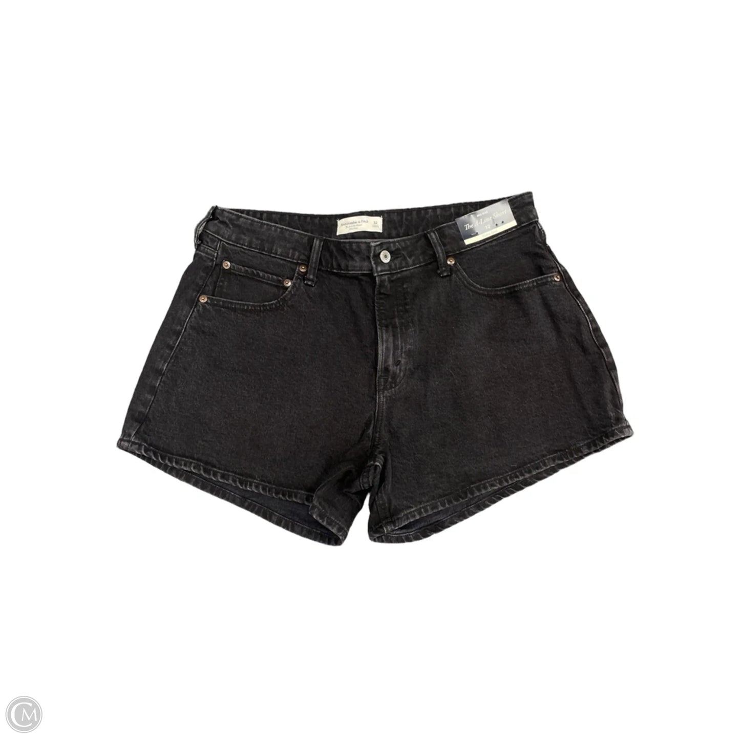 Shorts By Abercrombie And Fitch In Black Denim, Size: 14