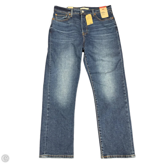 Jeans Straight By Levis In Blue Denim, Size: 14