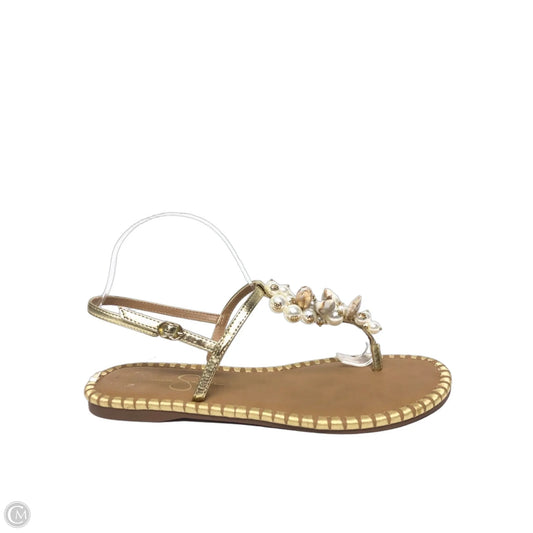 Sandals Flats By Jessica Simpson In Gold, Size: 9