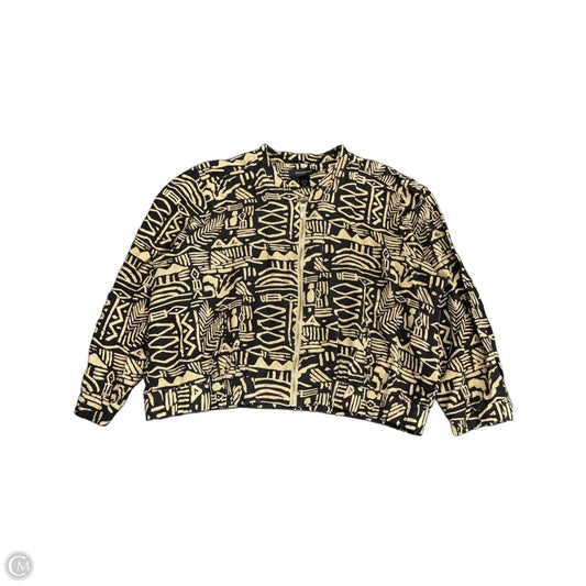 Jacket Shirt By Ashley Stewart In Black & Tan, Size: 20