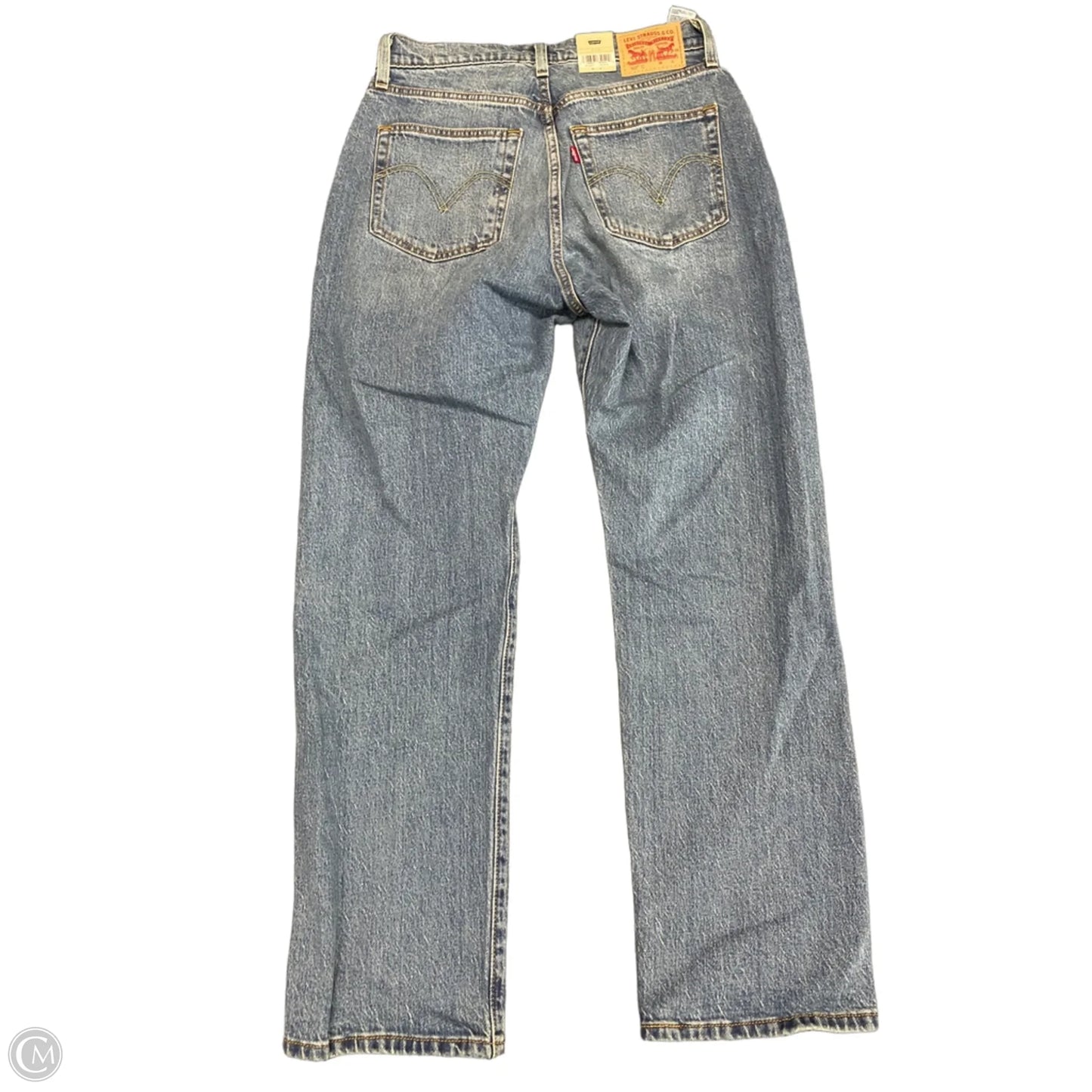 Jeans Straight By Levis In Blue Denim, Size: 8