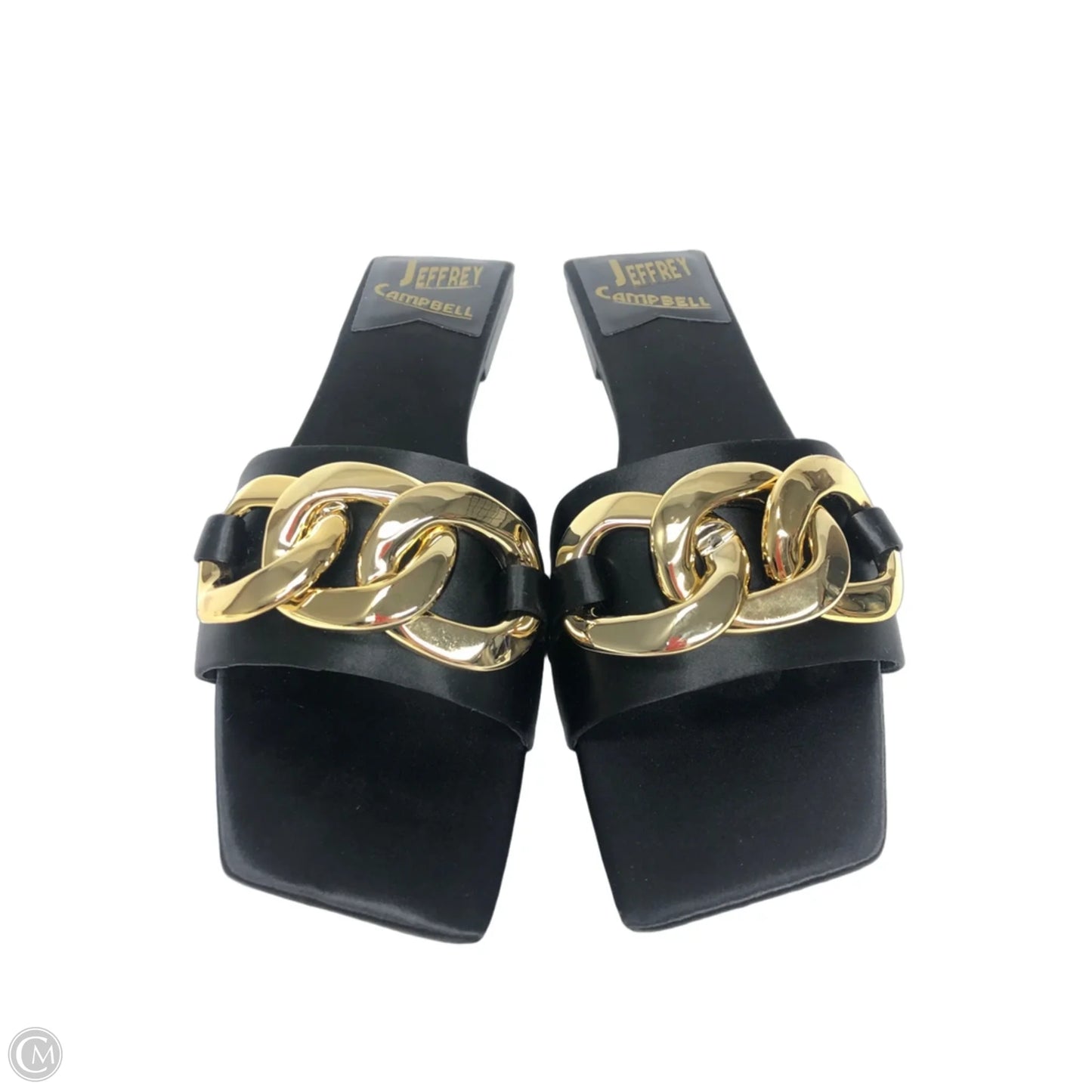 Sandals Flats By Jeffrey Campbell In Black & Gold, Size: 11