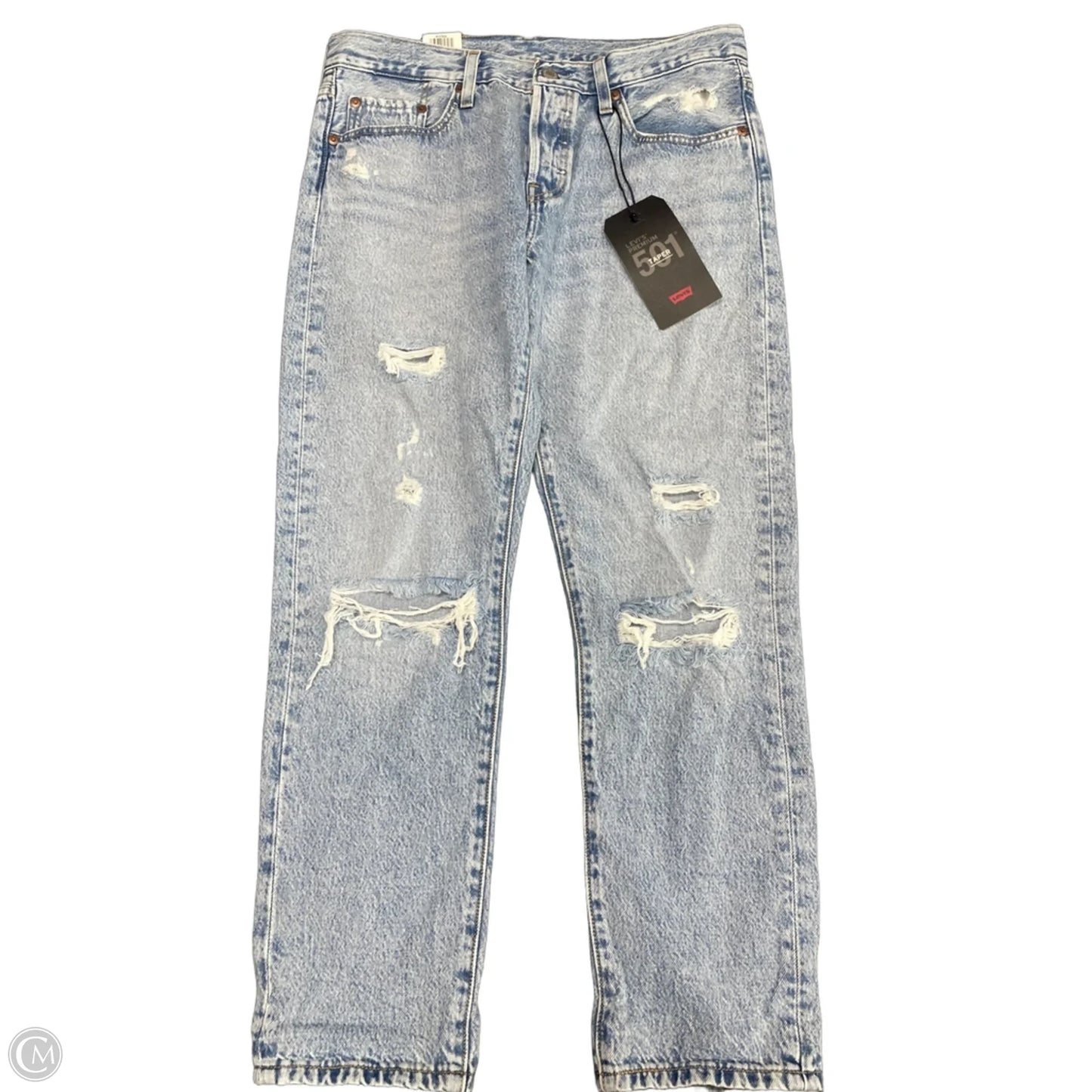 Jeans Straight By Levis In Blue Denim, Size: 8