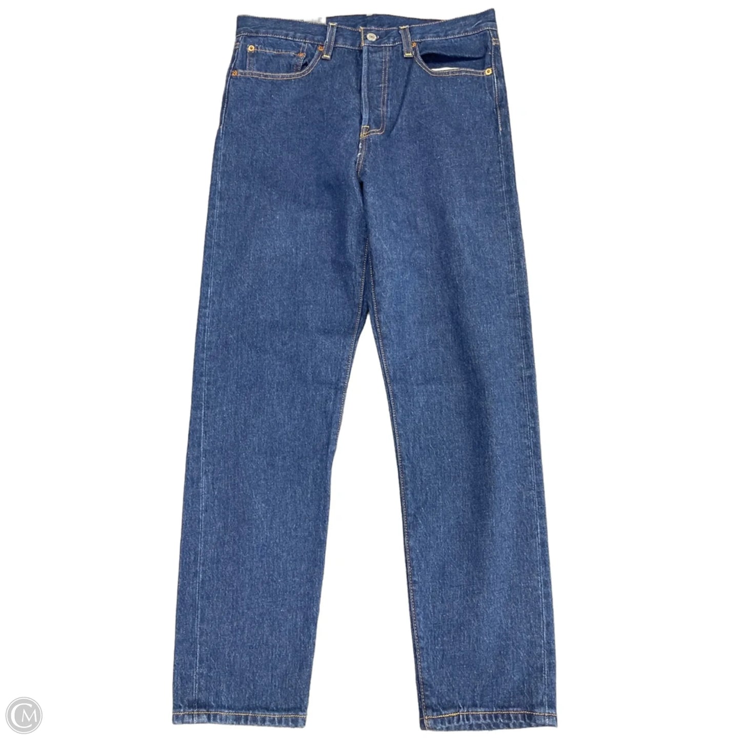 Jeans Straight By Levis In Blue Denim, Size: 10