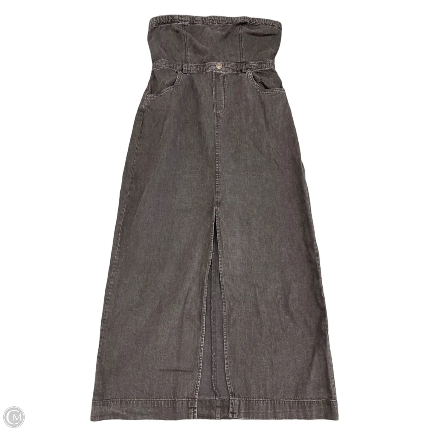 Dress Casual Midi By Free People In Grey Denim, Size: 4