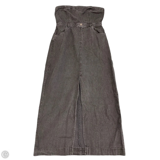 Dress Casual Midi By Free People In Grey Denim, Size: 4