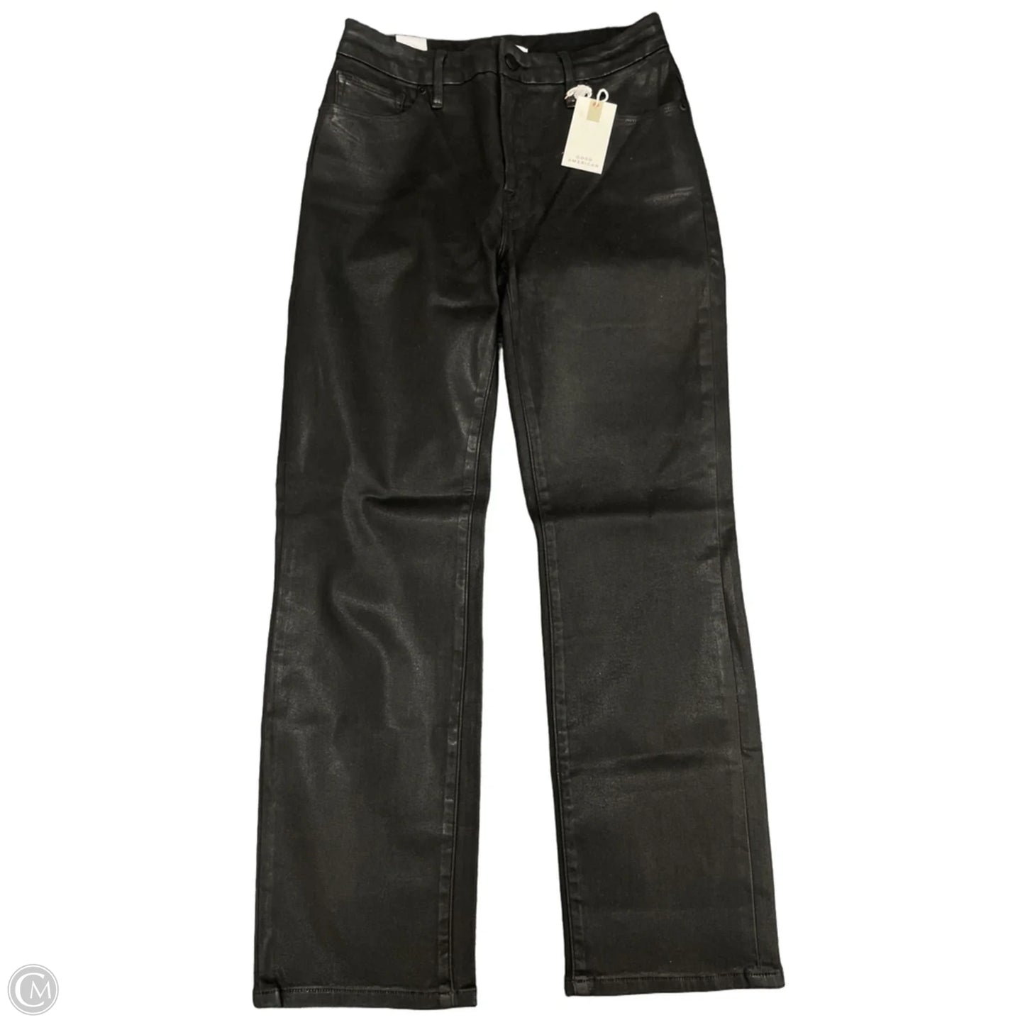 Jeans Straight By Good American In Black, Size: 8