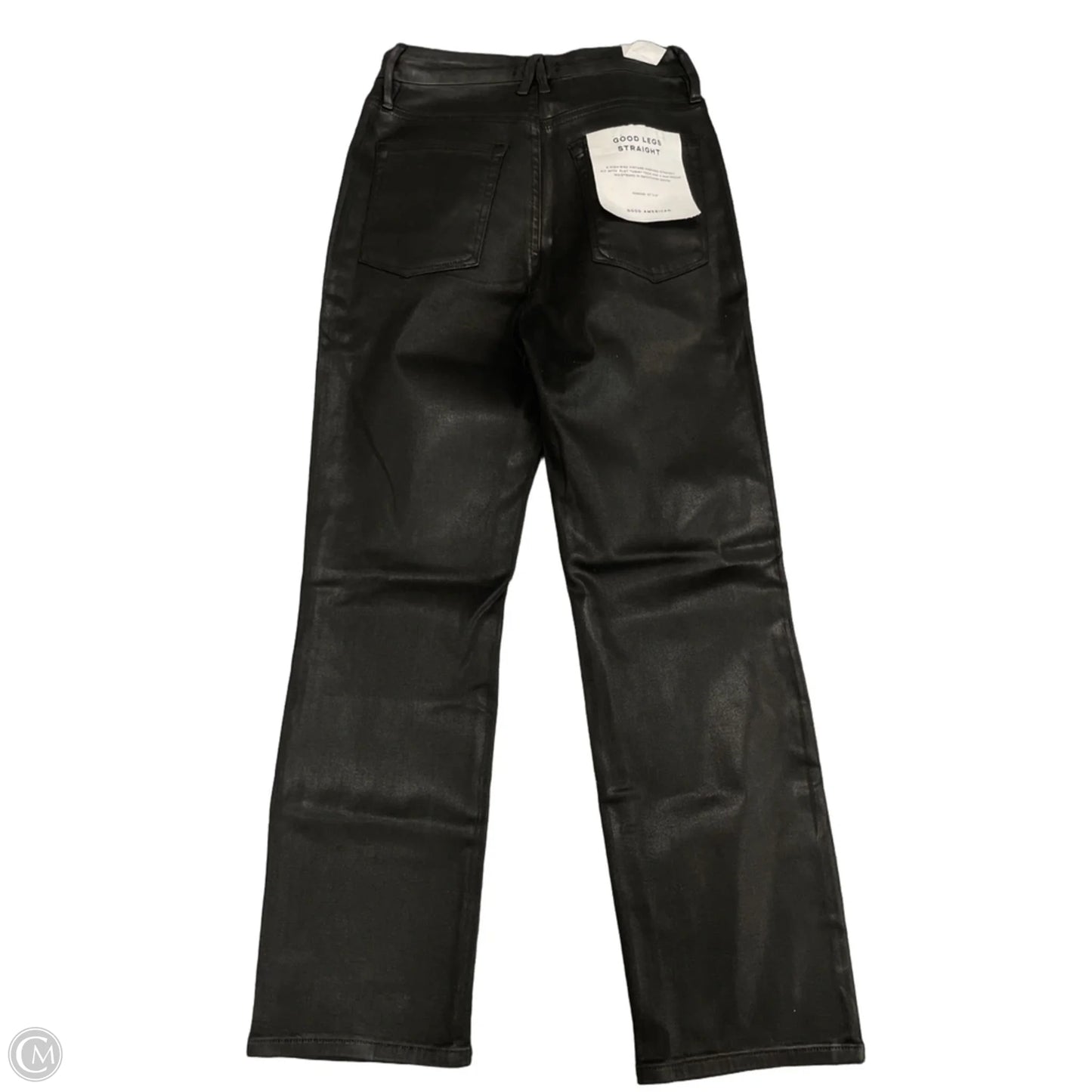 Jeans Straight By Good American In Black, Size: 8