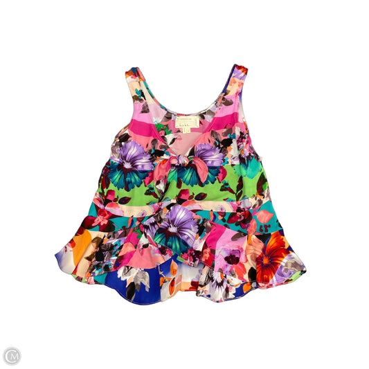 Blouse Sleeveless By Nicole Miller In Multi-colored, Size: S