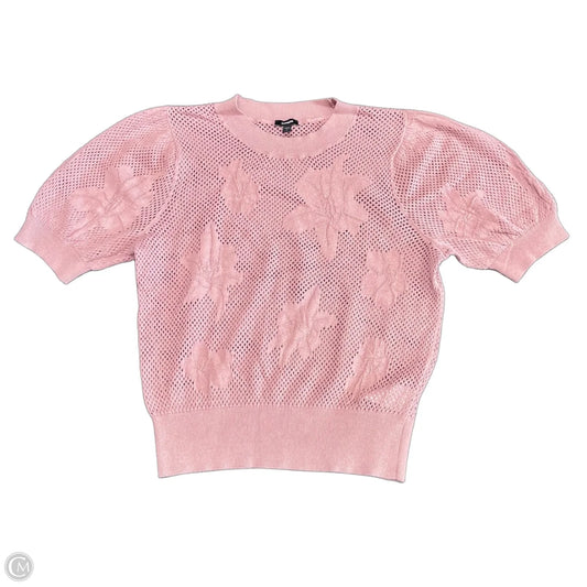 Top Short Sleeve By Express In Pink, Size: S