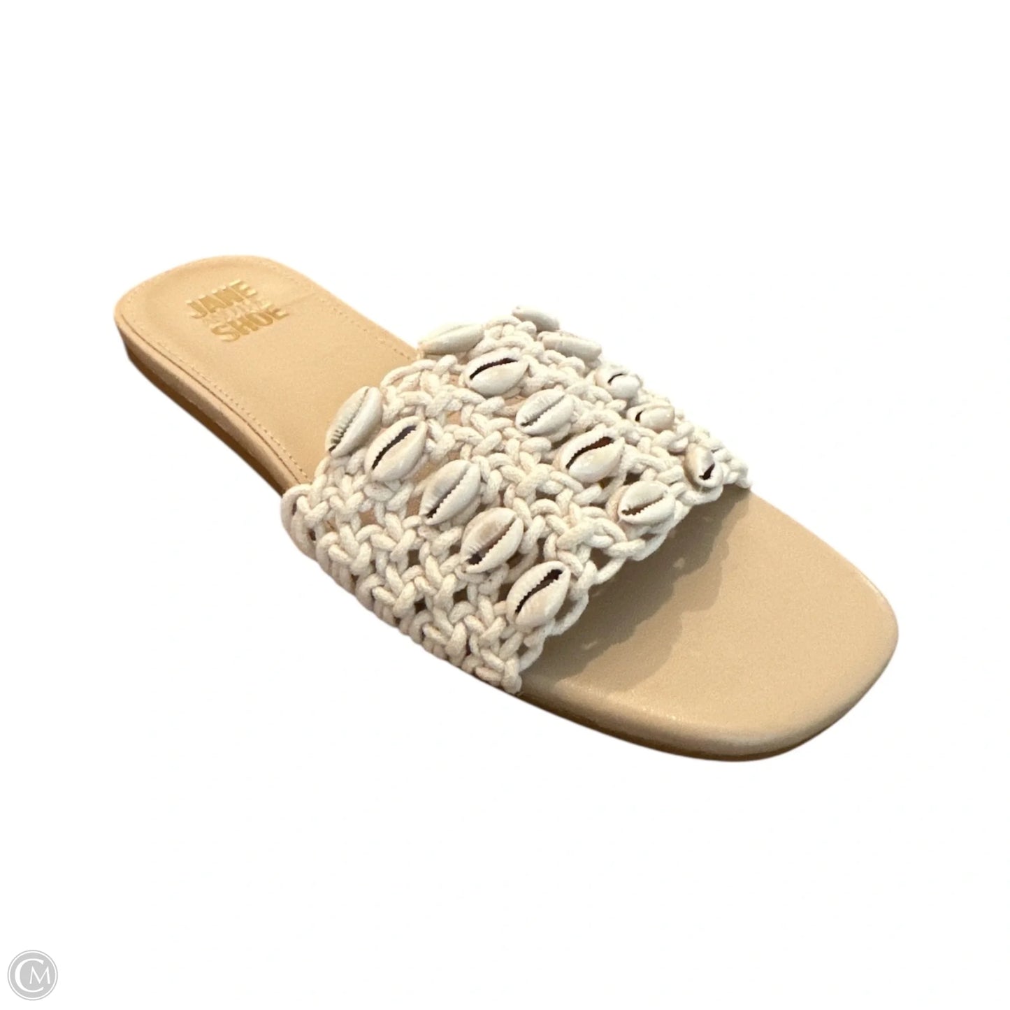 Sandals Flats By Clothes Mentor In Cream, Size: 6.5