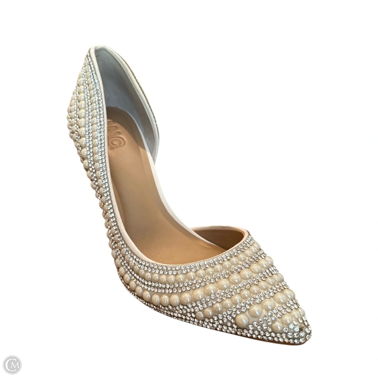 Shoes Heels Stiletto By Inc In Cream & Silver, Size: 9.5