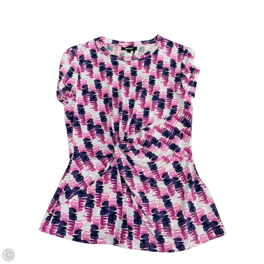 Top Short Sleeve By Dkny In Purple, Size: M