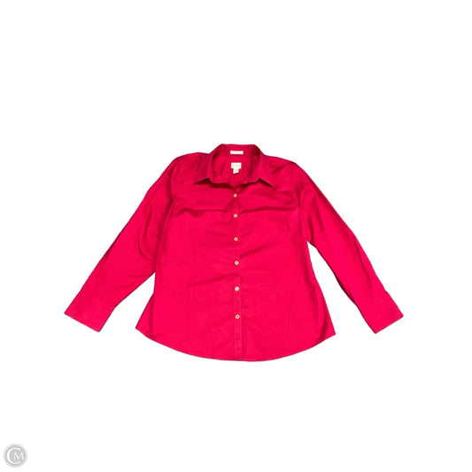 Top Long Sleeve By Chicos In Red, Size: L