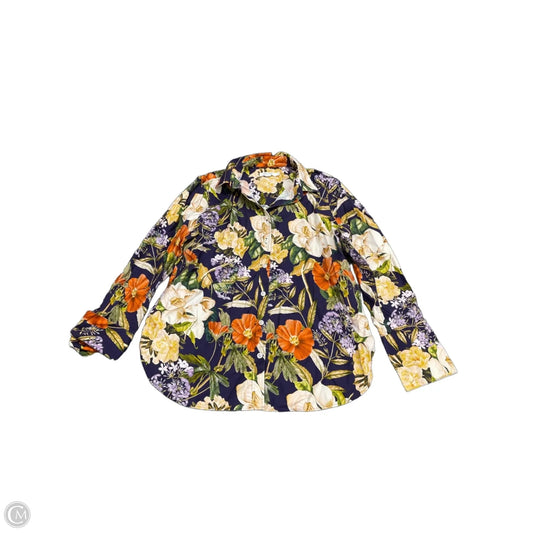 Top Long Sleeve By Chicos In Floral Print, Size: 8