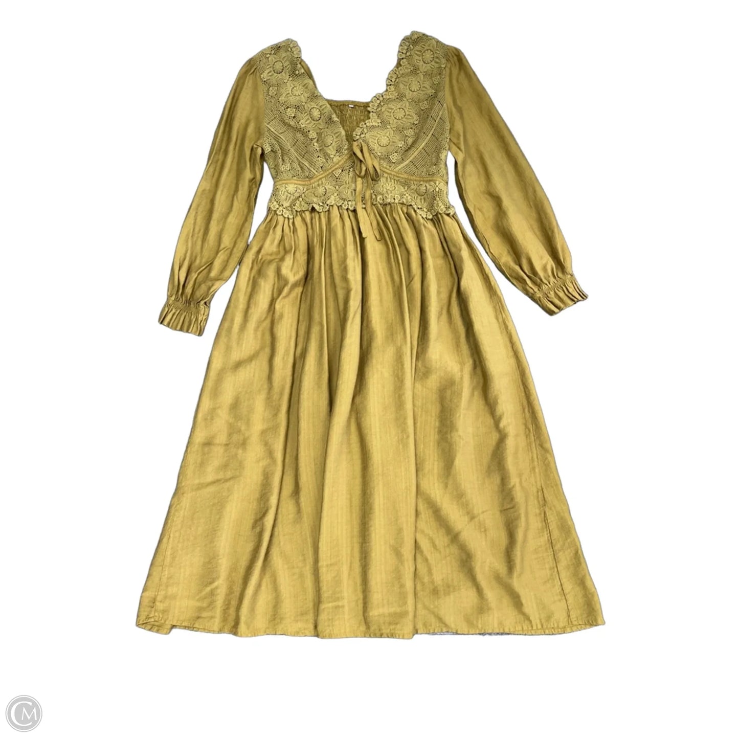 Dress Casual Midi By Cmf In Green, Size: L