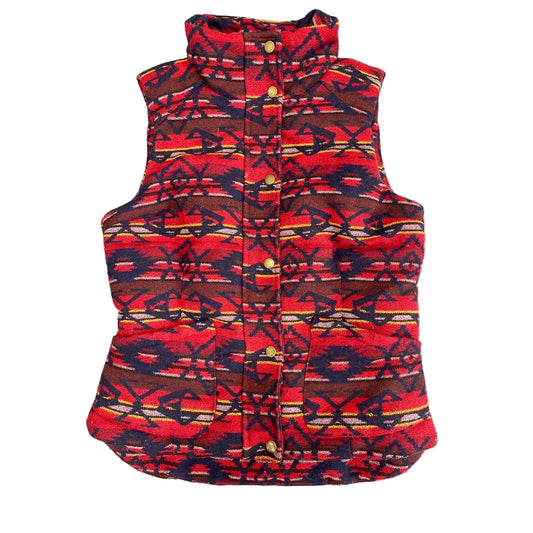 Vest Puffer & Quilted By Logg In Blue & Red, Size: 8