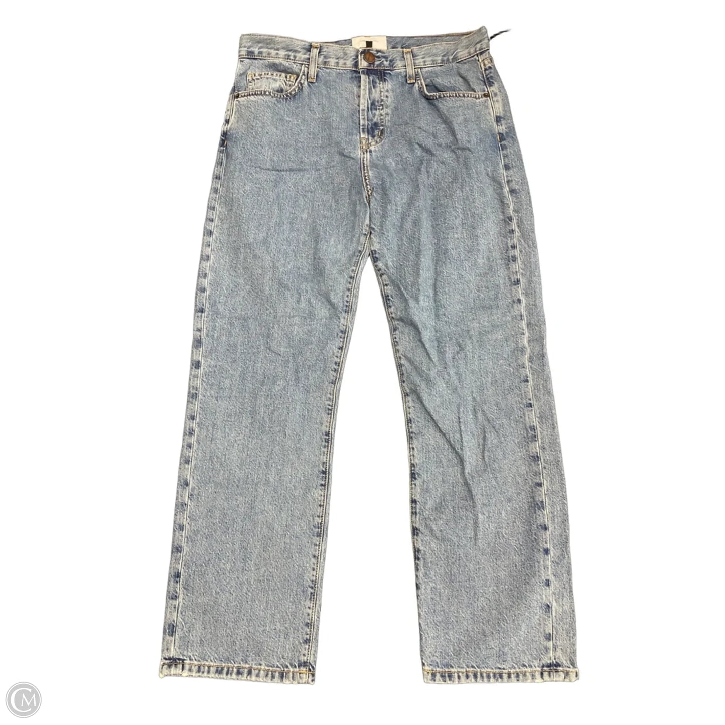 Jeans Straight By Current/elliott In Blue Denim, Size: 8