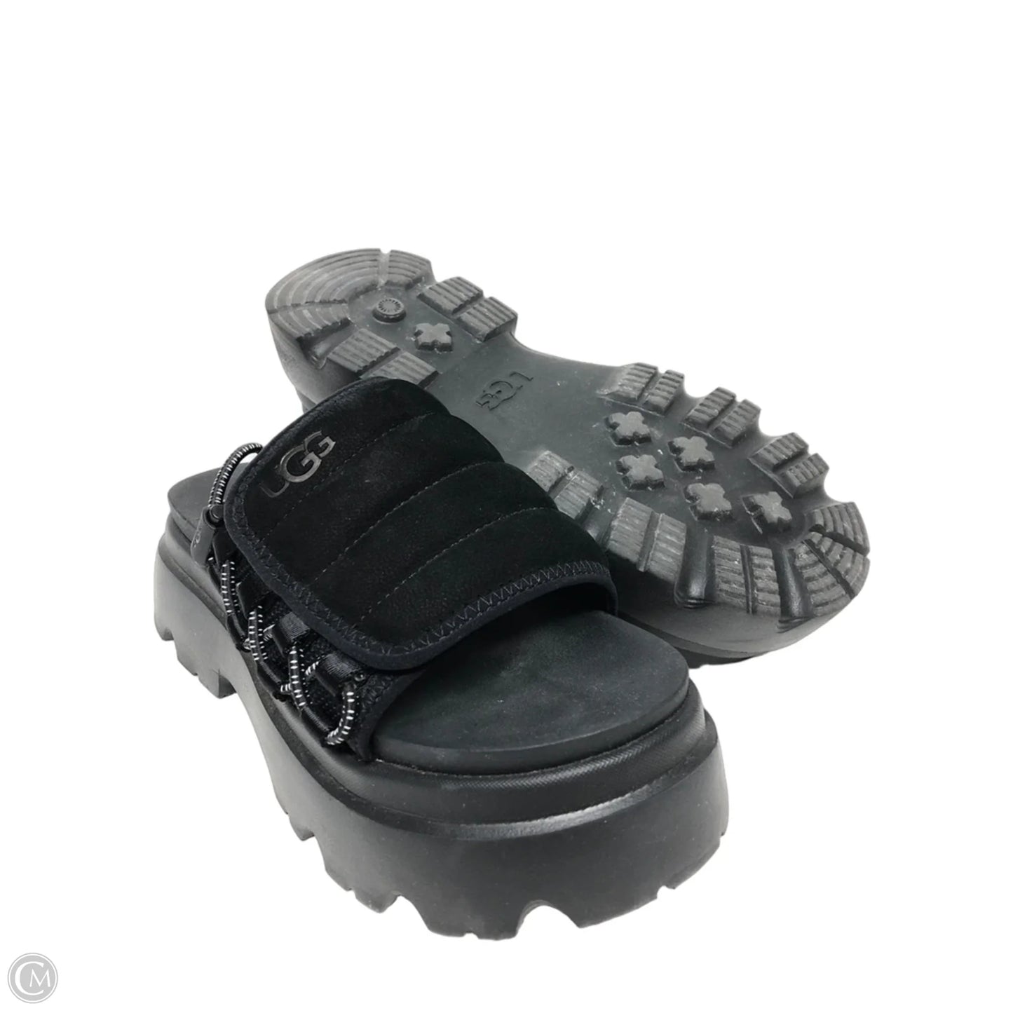 Sandals Heels Platform By Ugg In Black, Size: 6.5