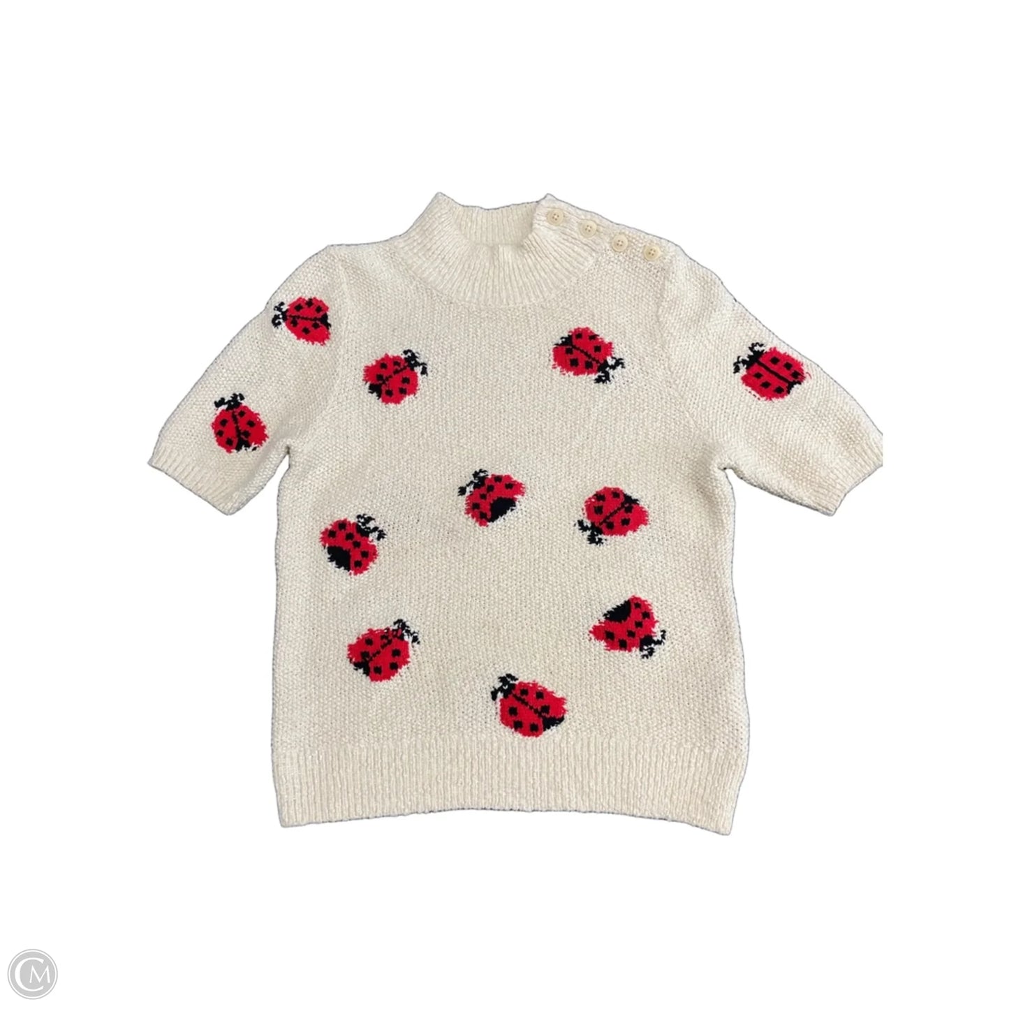 Sweater Short Sleeve By Maeve In Beige, Size: S